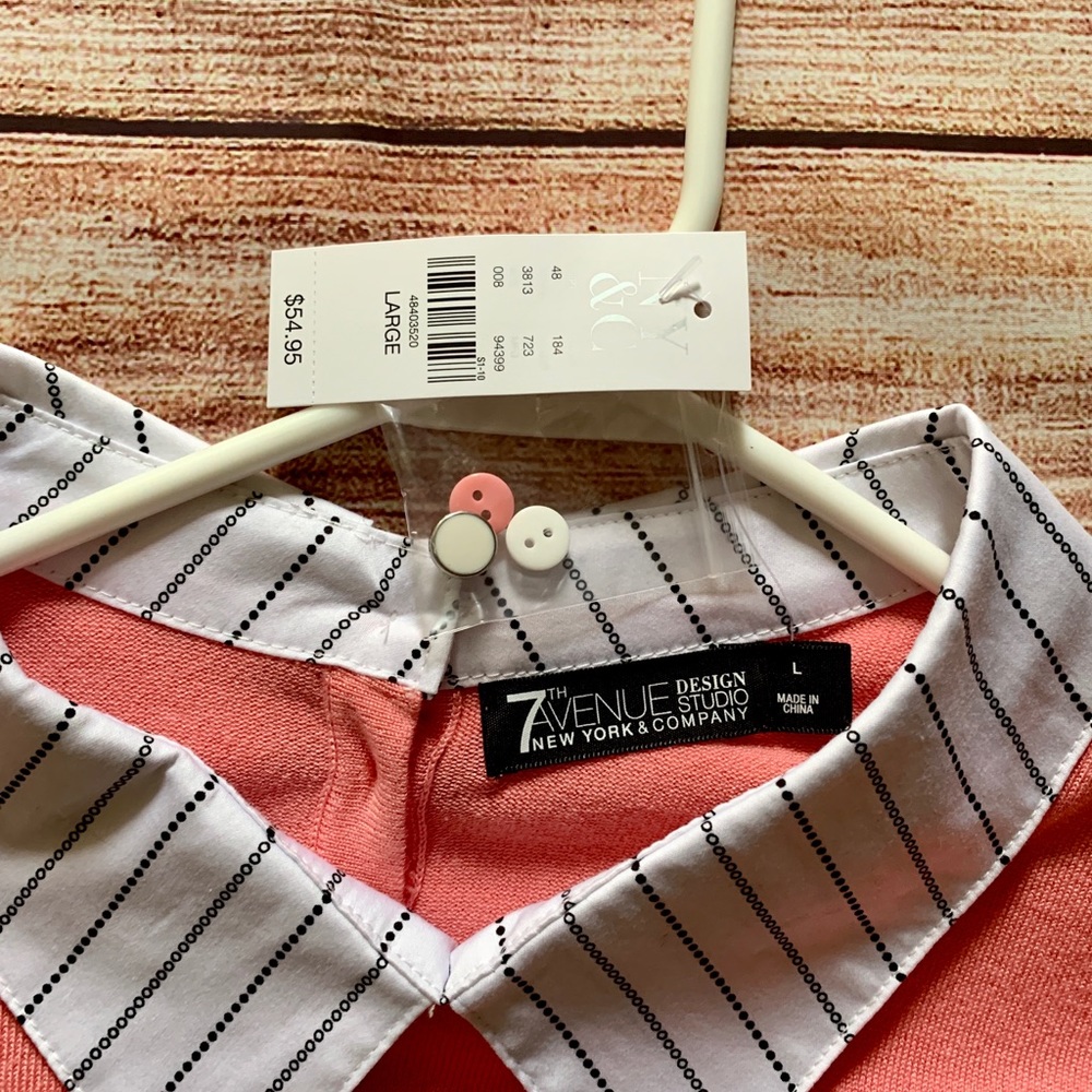 NY & Co Mock Collared Sweater Sz LG NWT - Picture 3 of 6